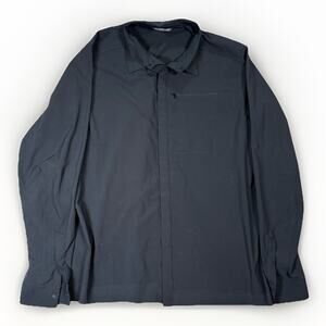 Arc'teryx Skyline Long Sleeve Black Dress Shirt Snap Button Pocket Men's Size XL